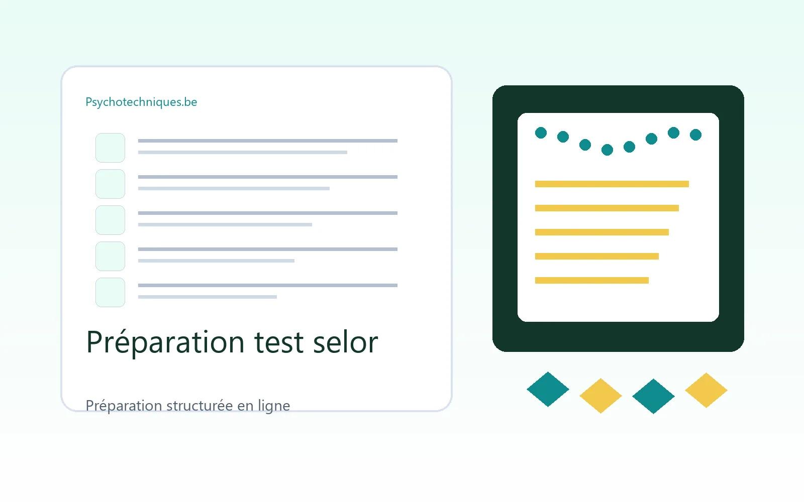 Préparation préparation test Selor avec psychotechniques.be