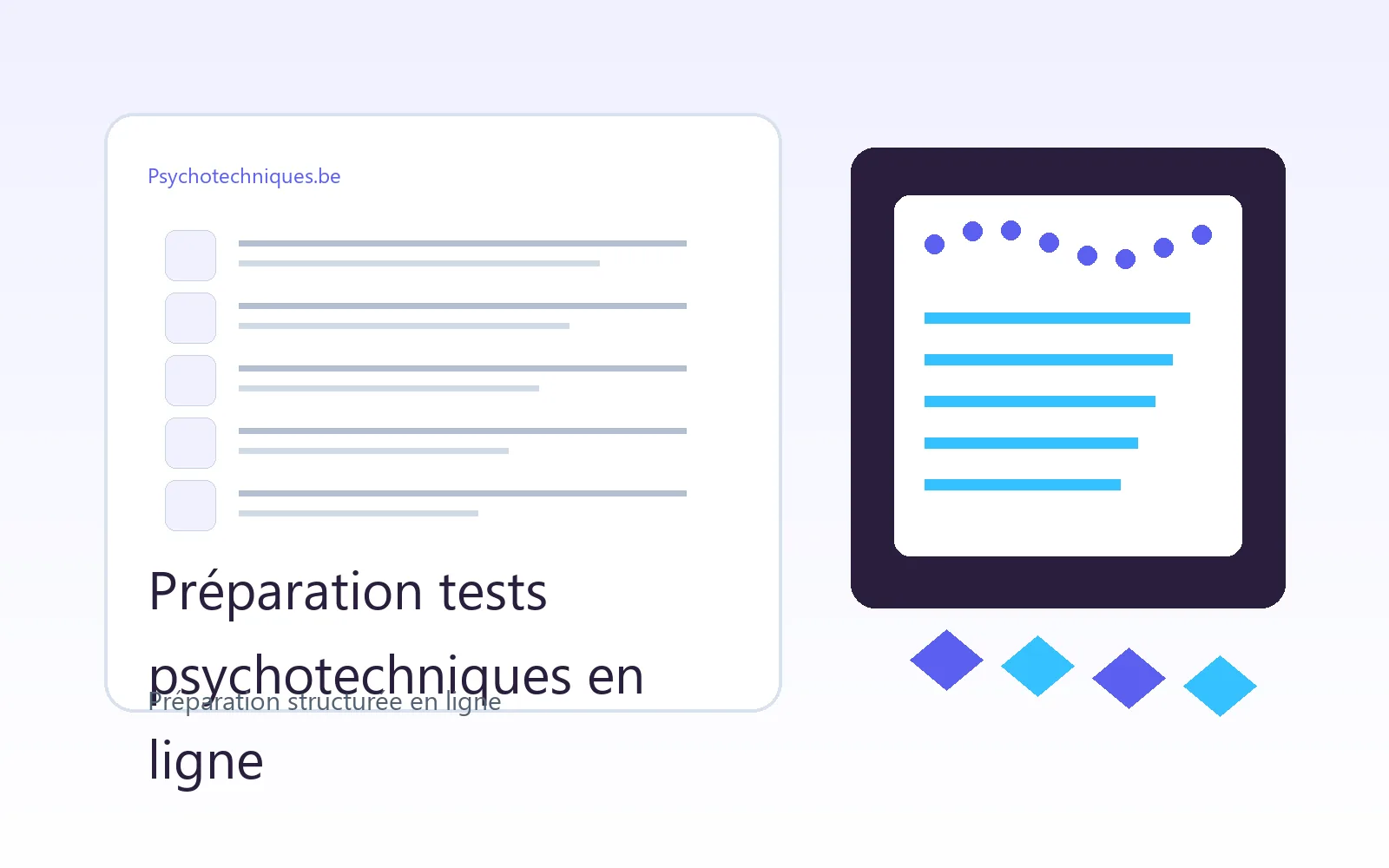 Préparation préparation tests psychotechniques en ligne avec psychotechniques.be