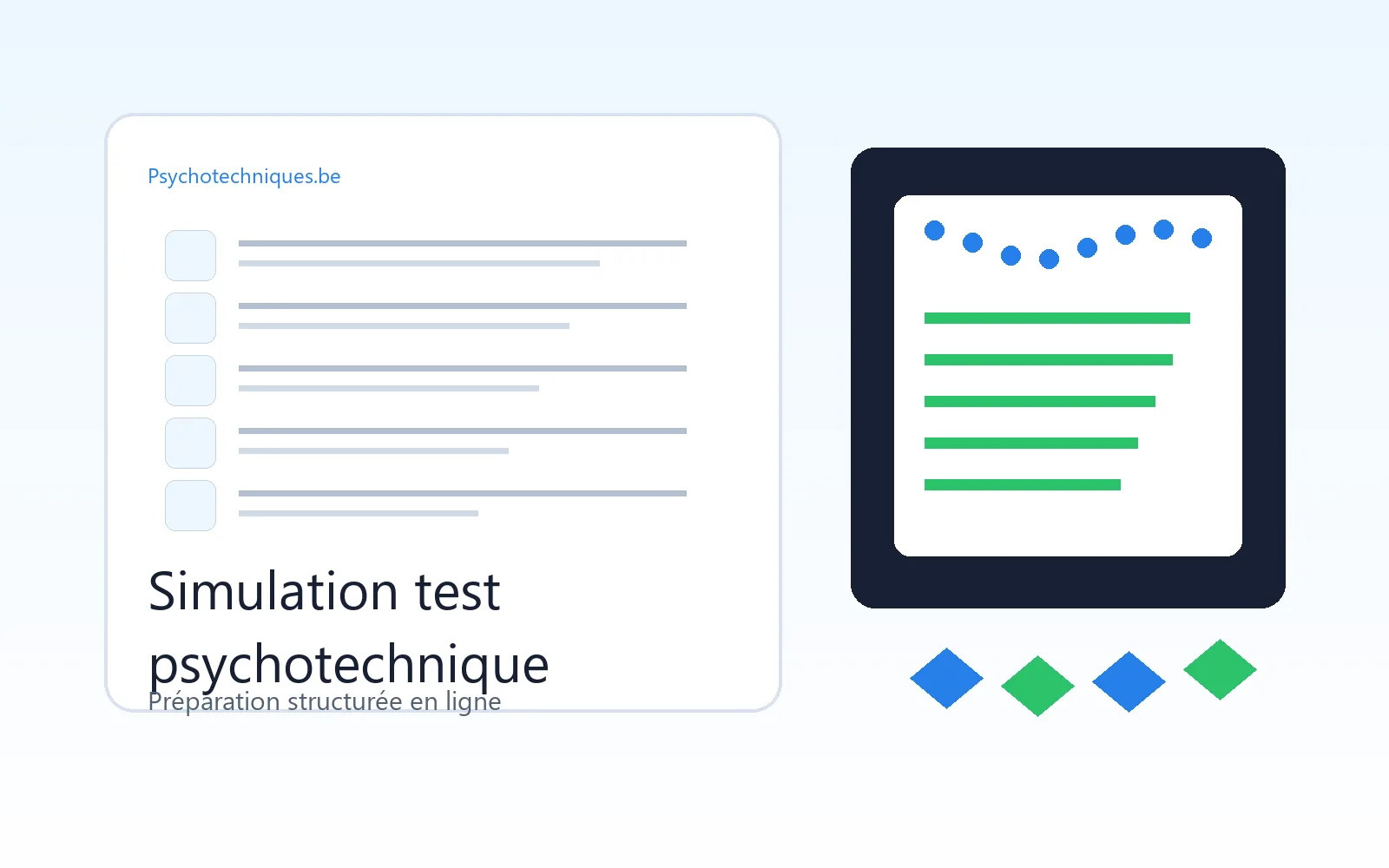 Préparation simulation test psychotechnique avec psychotechniques.be