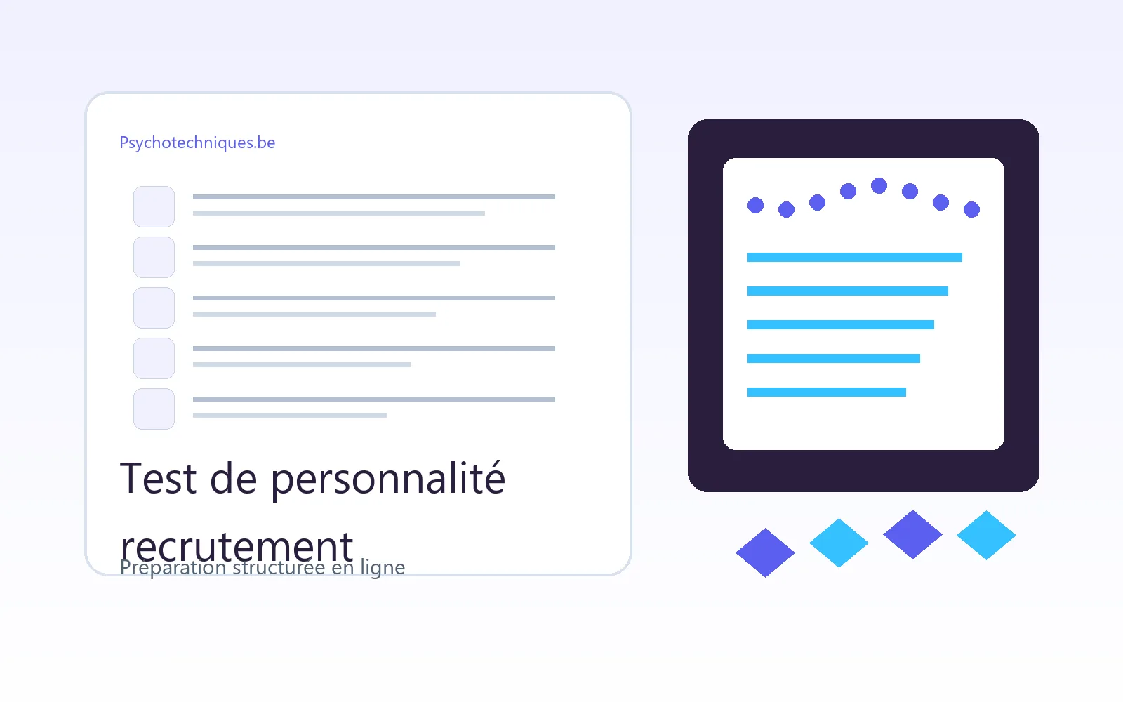 Préparation test de personnalité recrutement avec psychotechniques.be