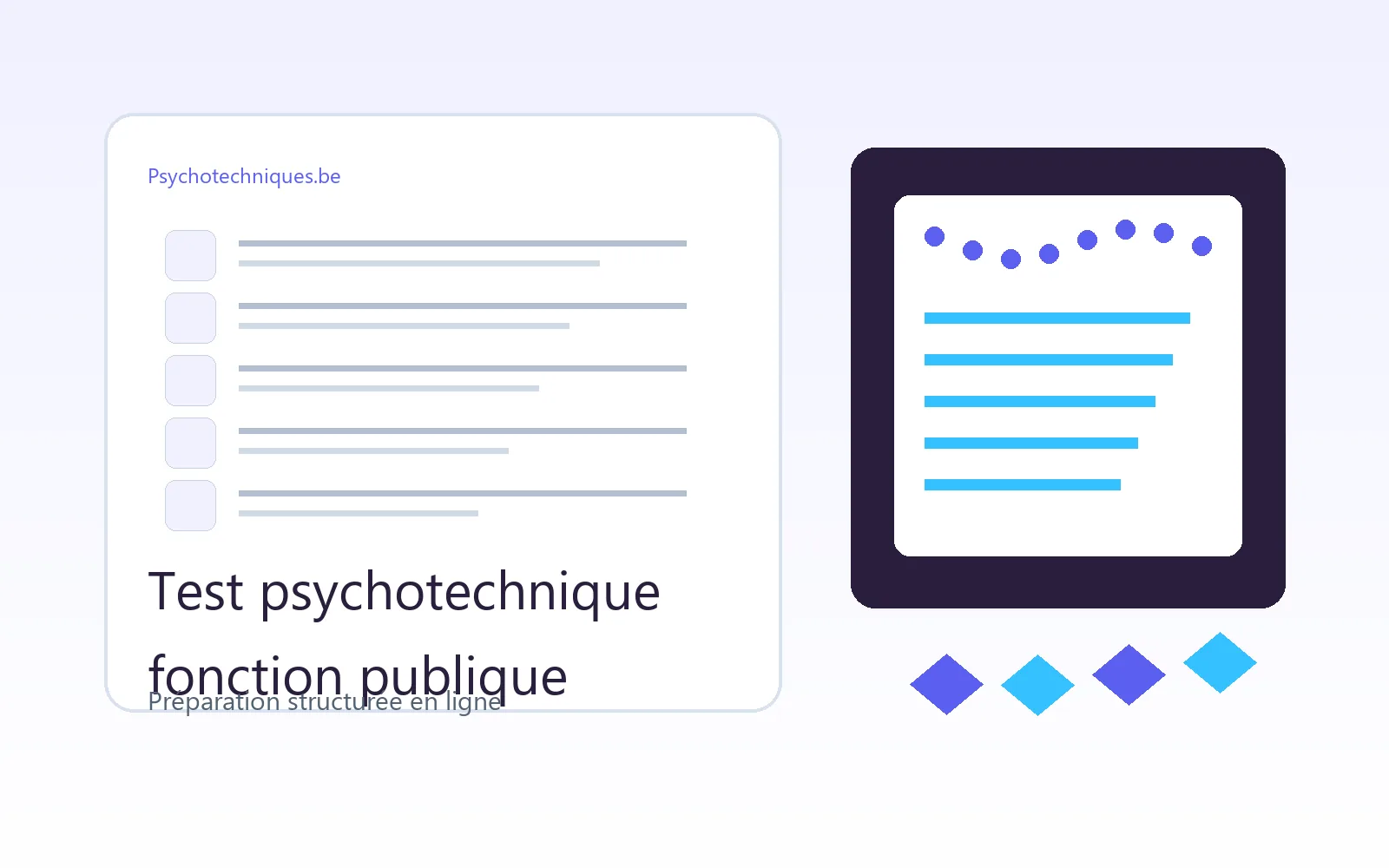 Préparation test psychotechnique fonction publique avec psychotechniques.be