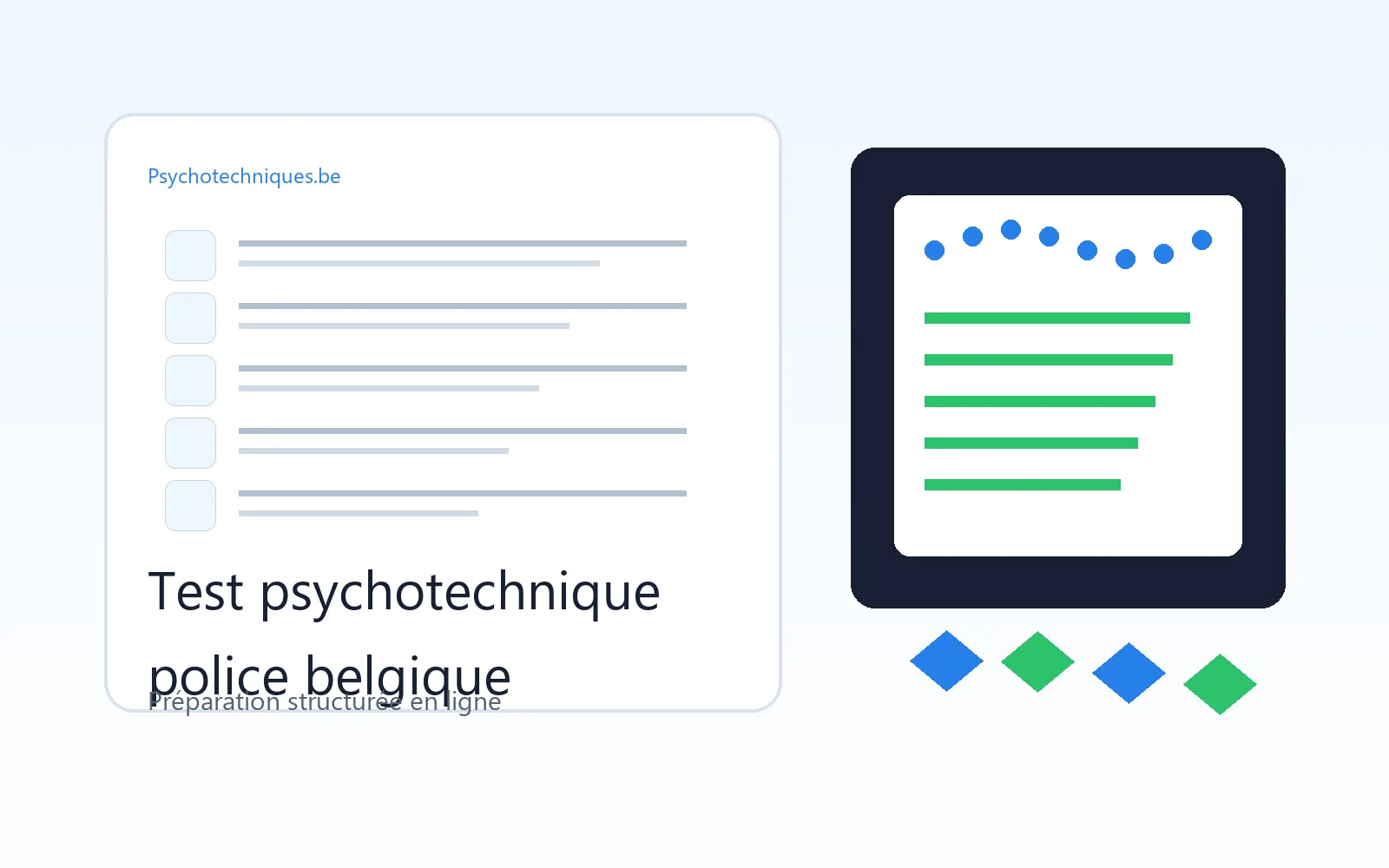 Préparation test psychotechnique police Belgique avec psychotechniques.be