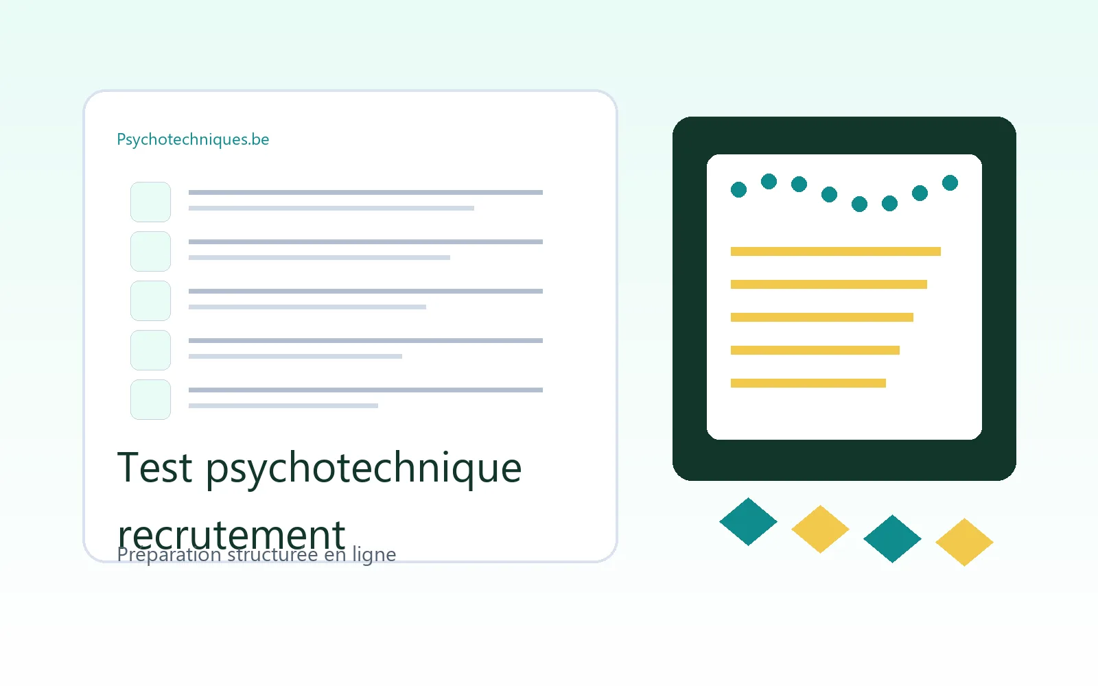 Préparation test psychotechnique recrutement avec psychotechniques.be