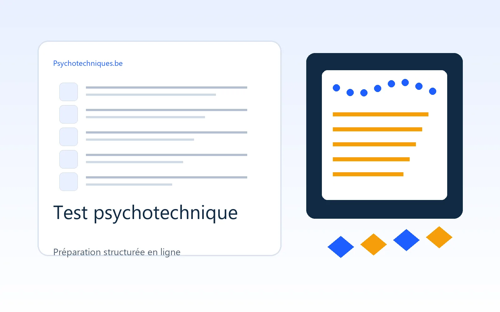 Préparation test psychotechnique avec psychotechniques.be