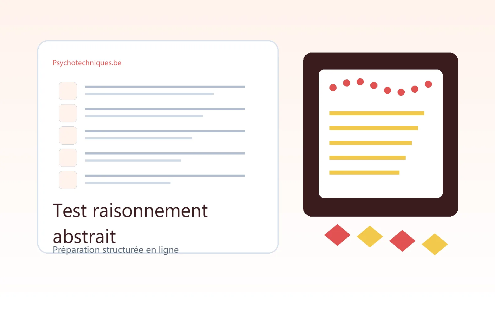 Préparation test raisonnement abstrait avec psychotechniques.be